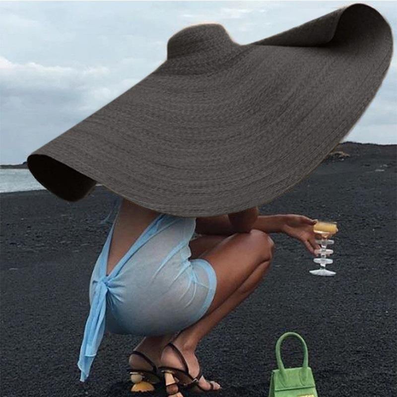 Women Summer Sun-proof Foldable Beach Hats-STYLEGOING