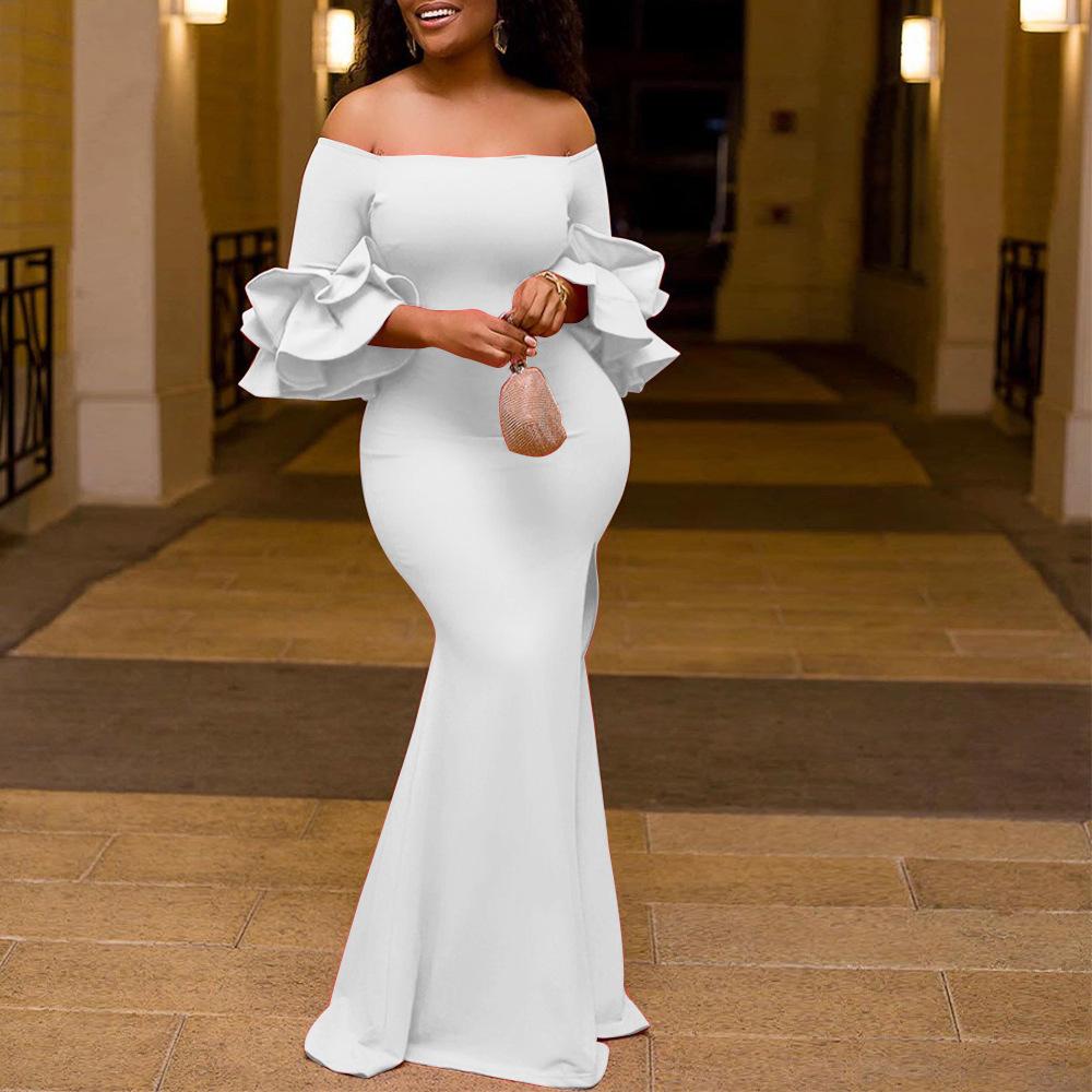 Off The Shoulder Long Evening Party Dresses-STYLEGOING