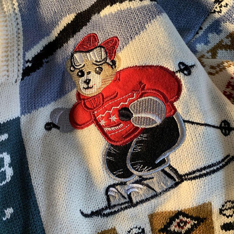 Winter Christmas Bear Casual Knitting Sweaters--Free Shipping at meselling99