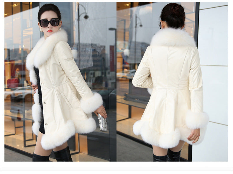 Luxury Designed Artificial Fox Fur Warm Thick for Women