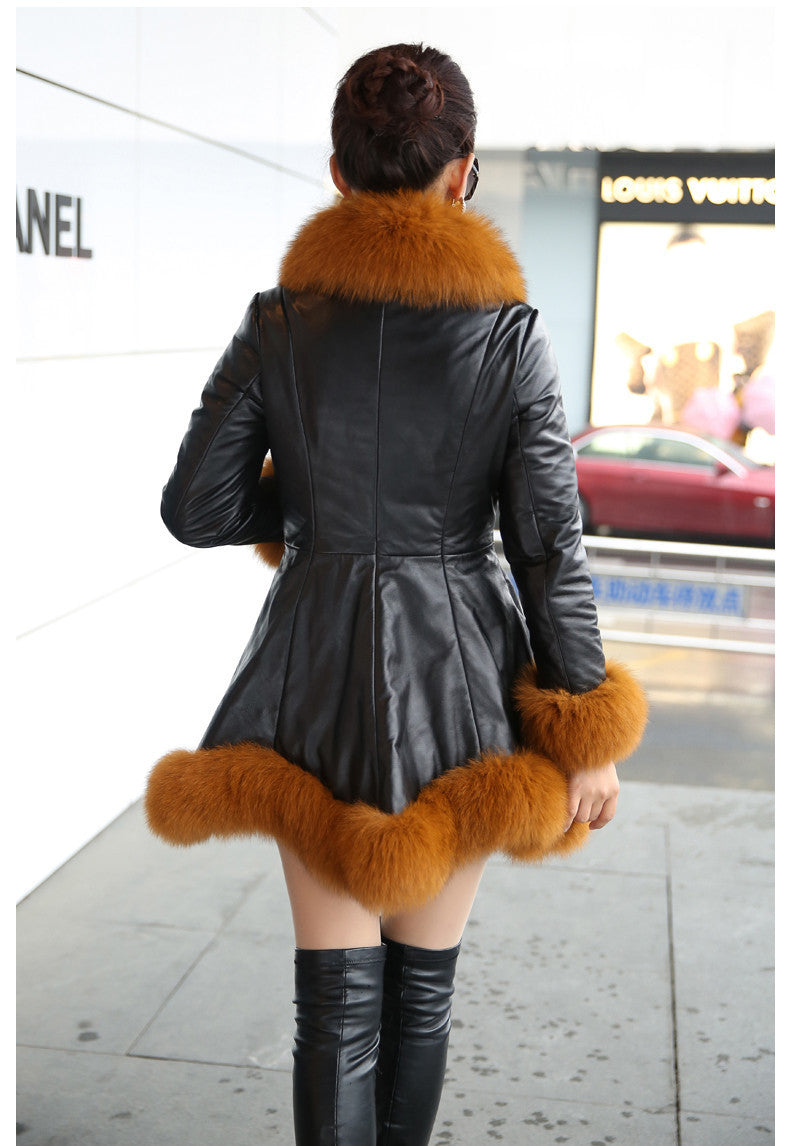 Luxury Designed Artificial Fox Fur Warm Thick for Women