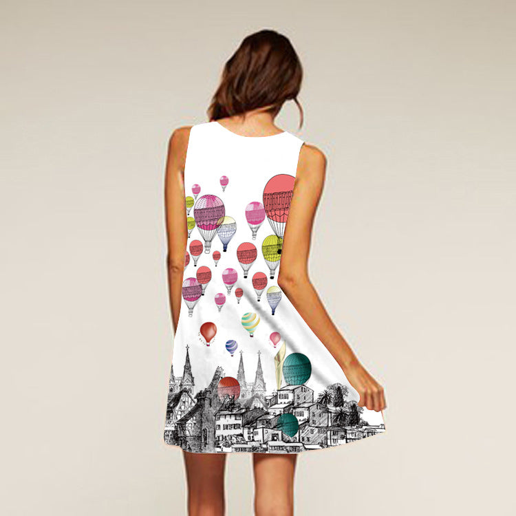 Casual Summer Balloon Designed Short Dresses