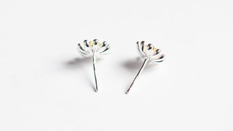Fashion Daisy Design Sterling Silver Earrings