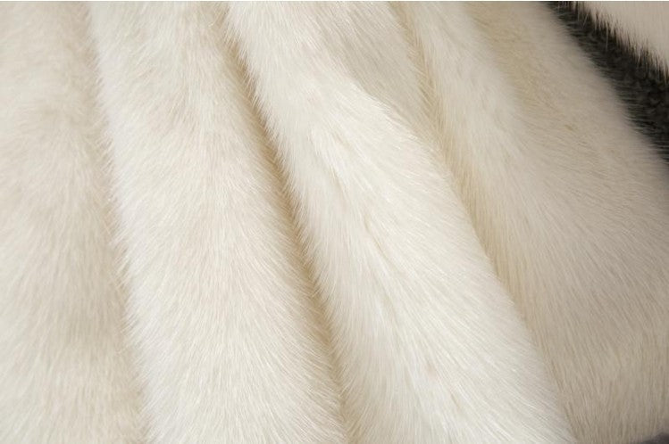 Artifical Fox Fur Plus Sizes Women Overcoat