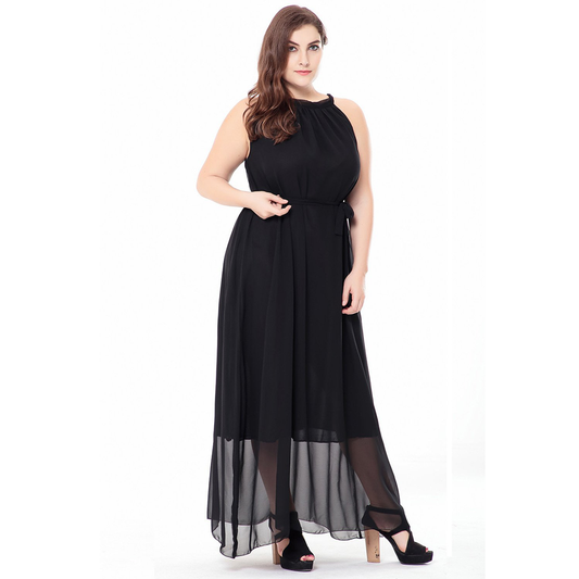 Summer Boho Plus Sizes Chiffon Dresses-STYLEGOING