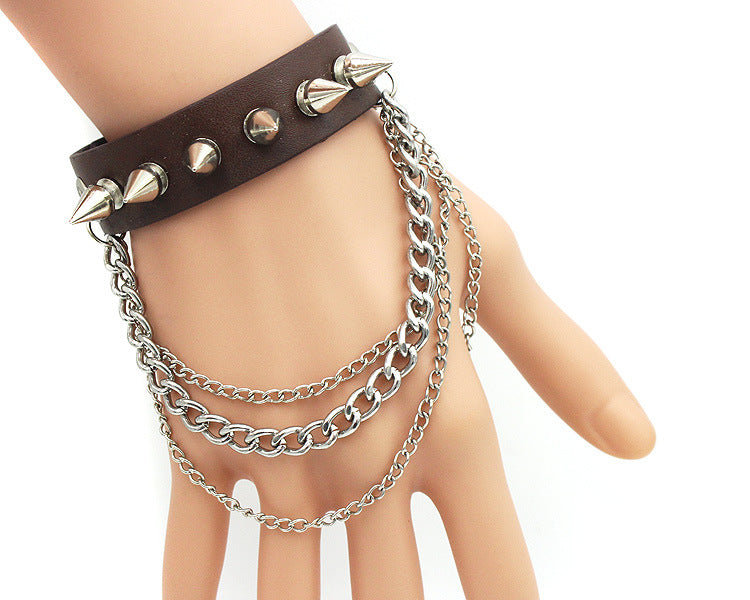 Punk Style Rivet Leather Bracelets