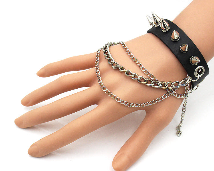 Punk Style Rivet Leather Bracelets