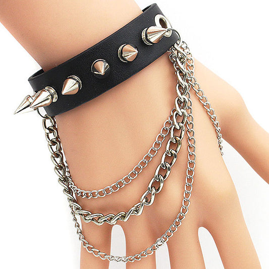 Punk Style Rivet Leather Bracelets