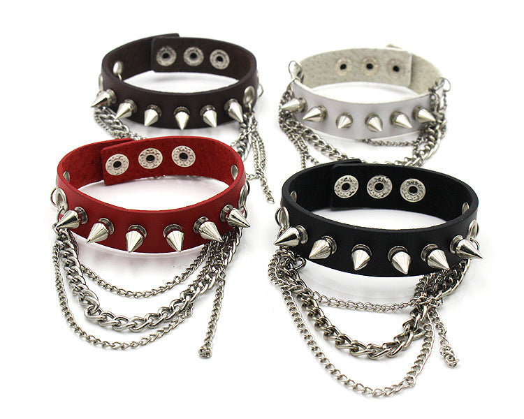 Punk Style Rivet Leather Bracelets