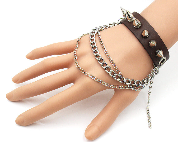 Punk Style Rivet Leather Bracelets