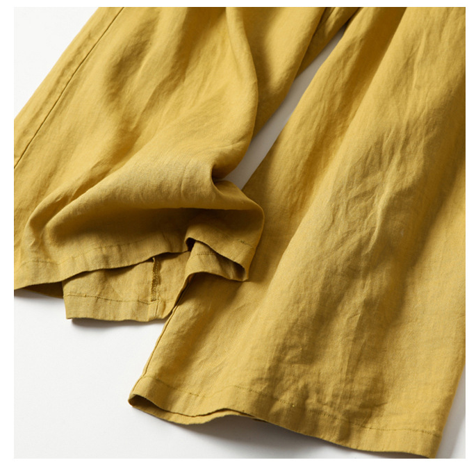 Loose High Waist Linen Pants-STYLEGOING