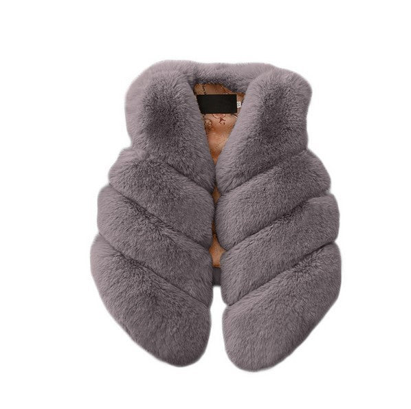 Lovely Winter Artificial Fur Sleeveless Vest for Kids