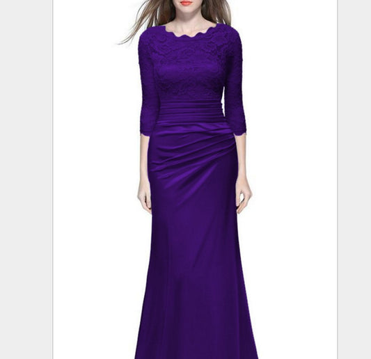 Elegant Women Lace Party Long Dresses