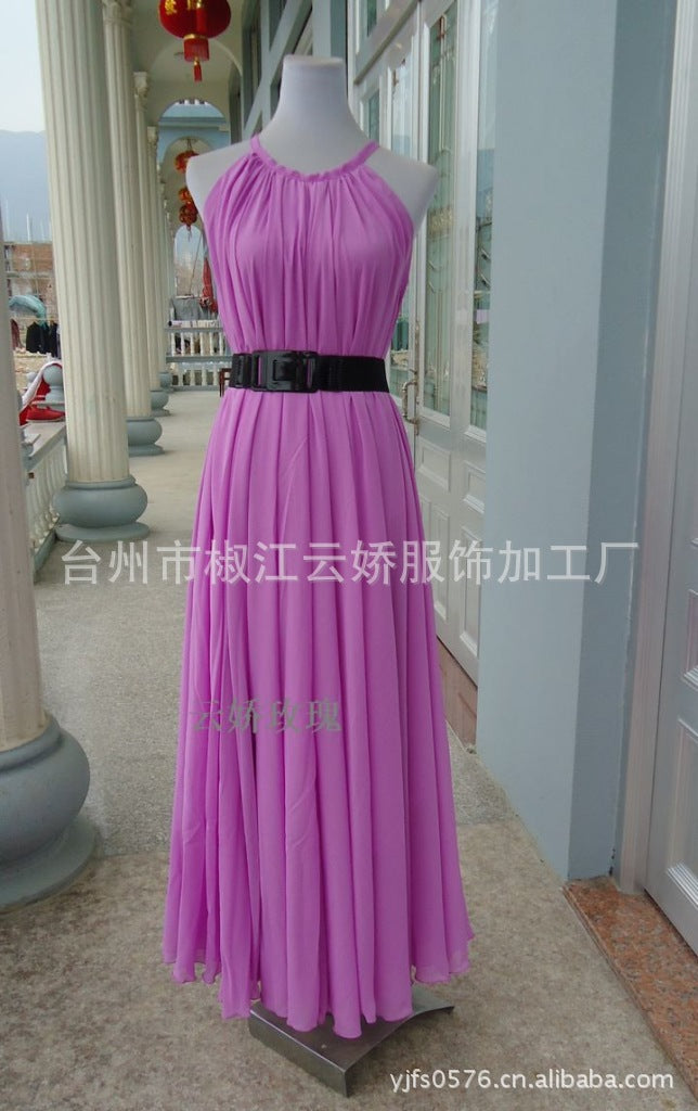 Summer Chiffon Sleeveless Beach Dresses for Holiday