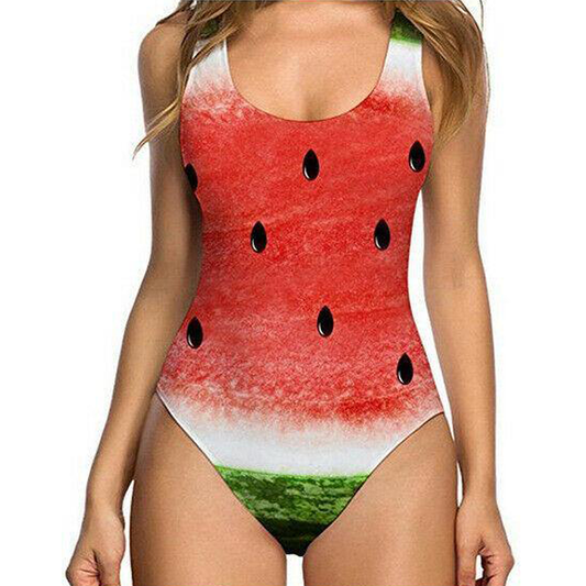 Summer Fruit Print One Piece Beach Swimwear-STYLEGOING