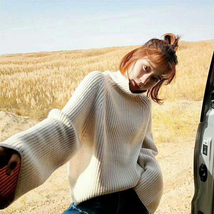 Women High Neck Loose Fall Sweaters-STYLEGOING