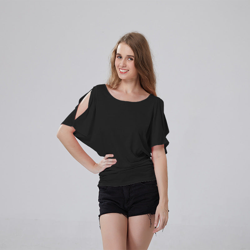 Sexy Off The Shoulder Bat Short Sleeves T Shirts