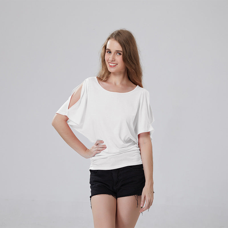 Sexy Off The Shoulder Bat Short Sleeves T Shirts