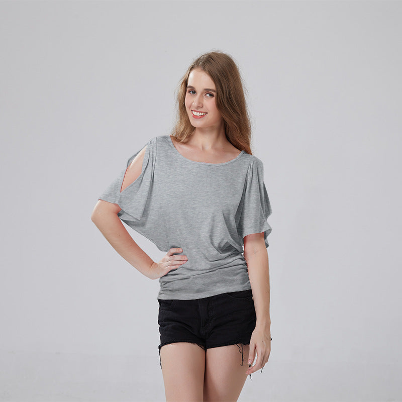 Sexy Off The Shoulder Bat Short Sleeves T Shirts