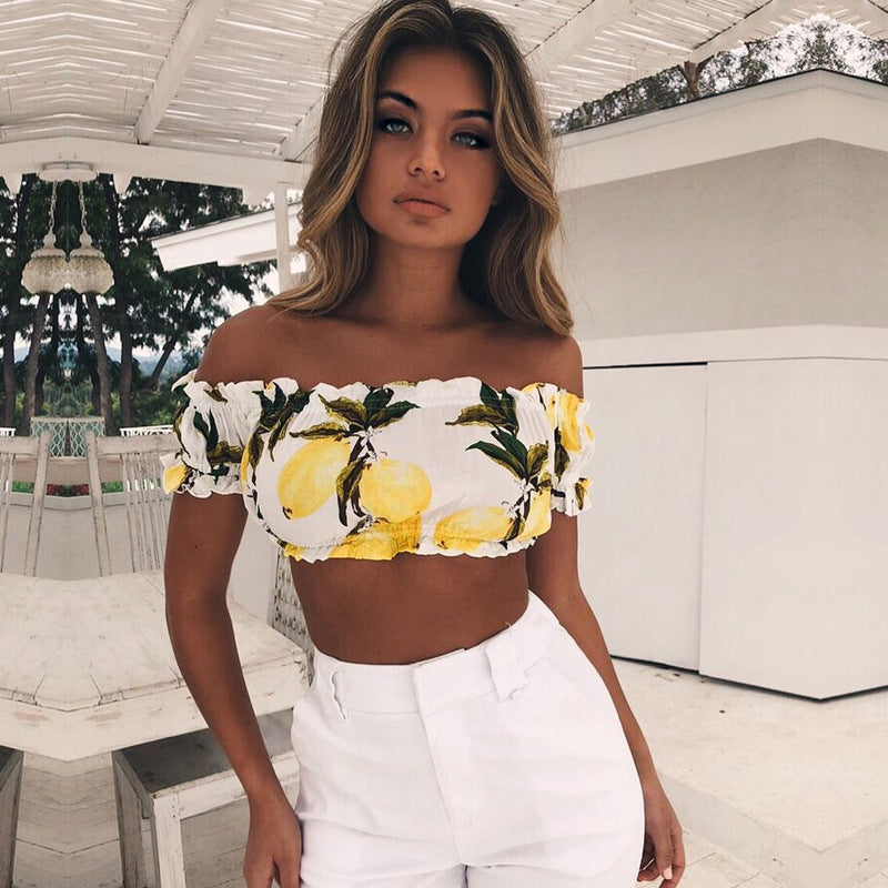 Sexy Off The Shoulder Short Sleeves Tops