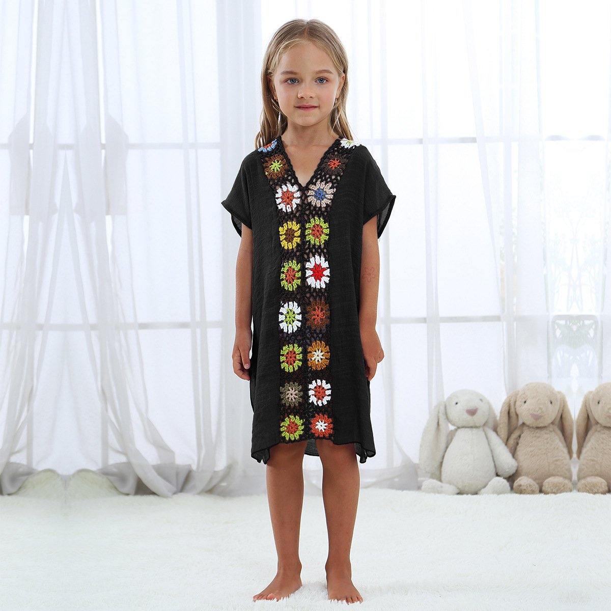 Summer Embroidery Loose Kids Cover Ups-STYLEGOING