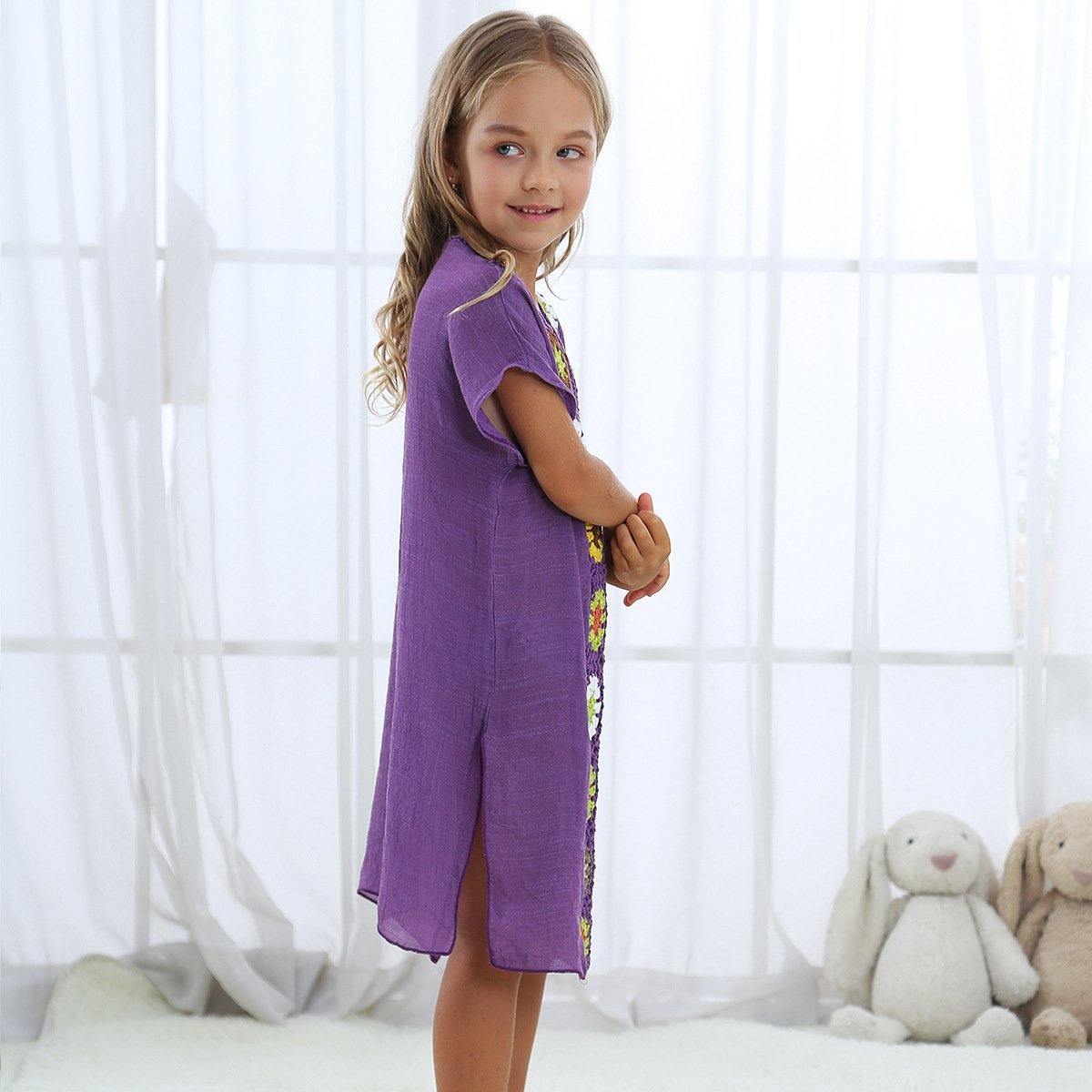 Summer Embroidery Loose Kids Cover Ups-STYLEGOING