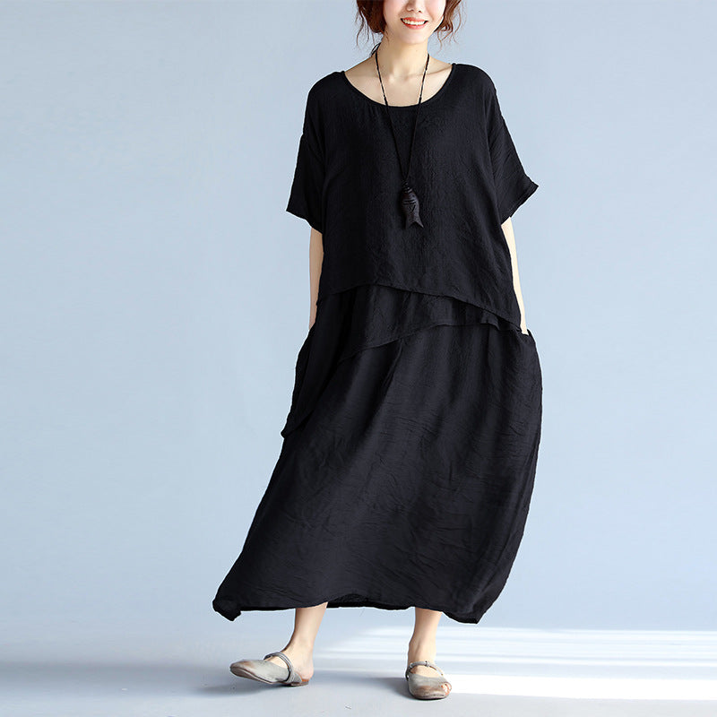 Plus Sizes Summer Women Linen Long Dresses