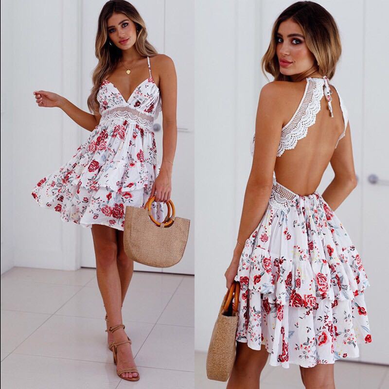 Sexy Backless Summer Mini Dresses