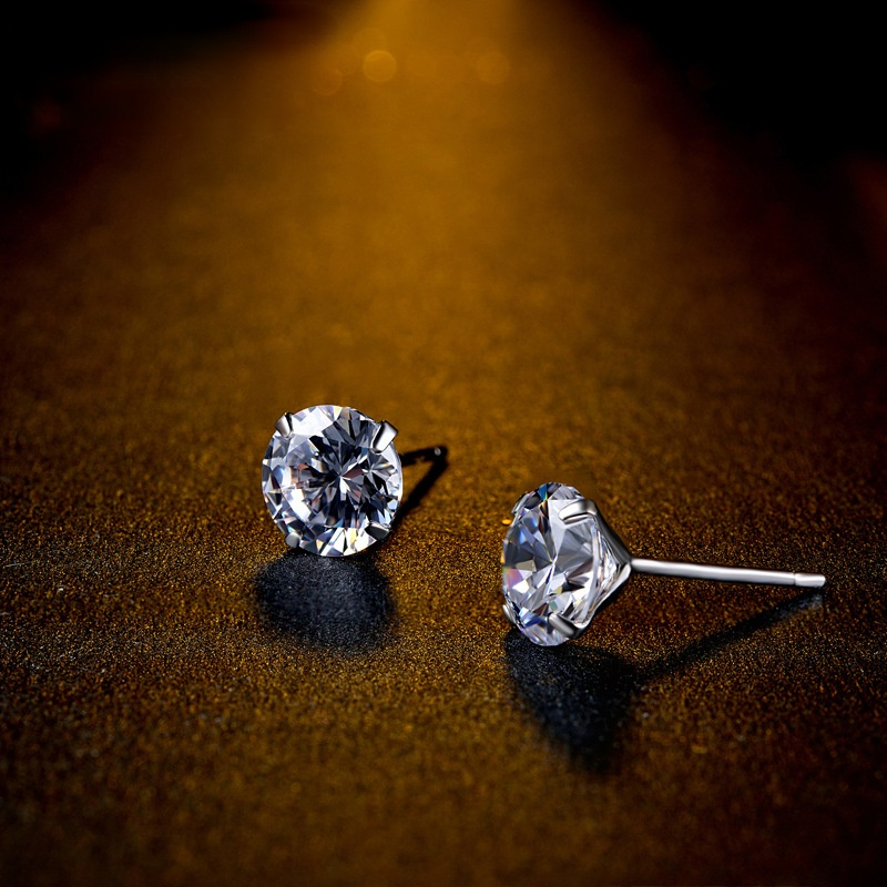 Fashion Sterling Sliver Zircon Studs