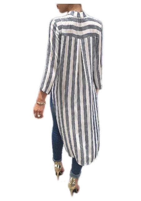 Summer Casual Striped Long Slessves Shirts-STYLEGOING