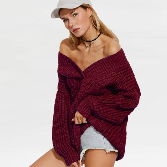 Women Long Sleeves Thick Knitting Sweaters-STYLEGOING