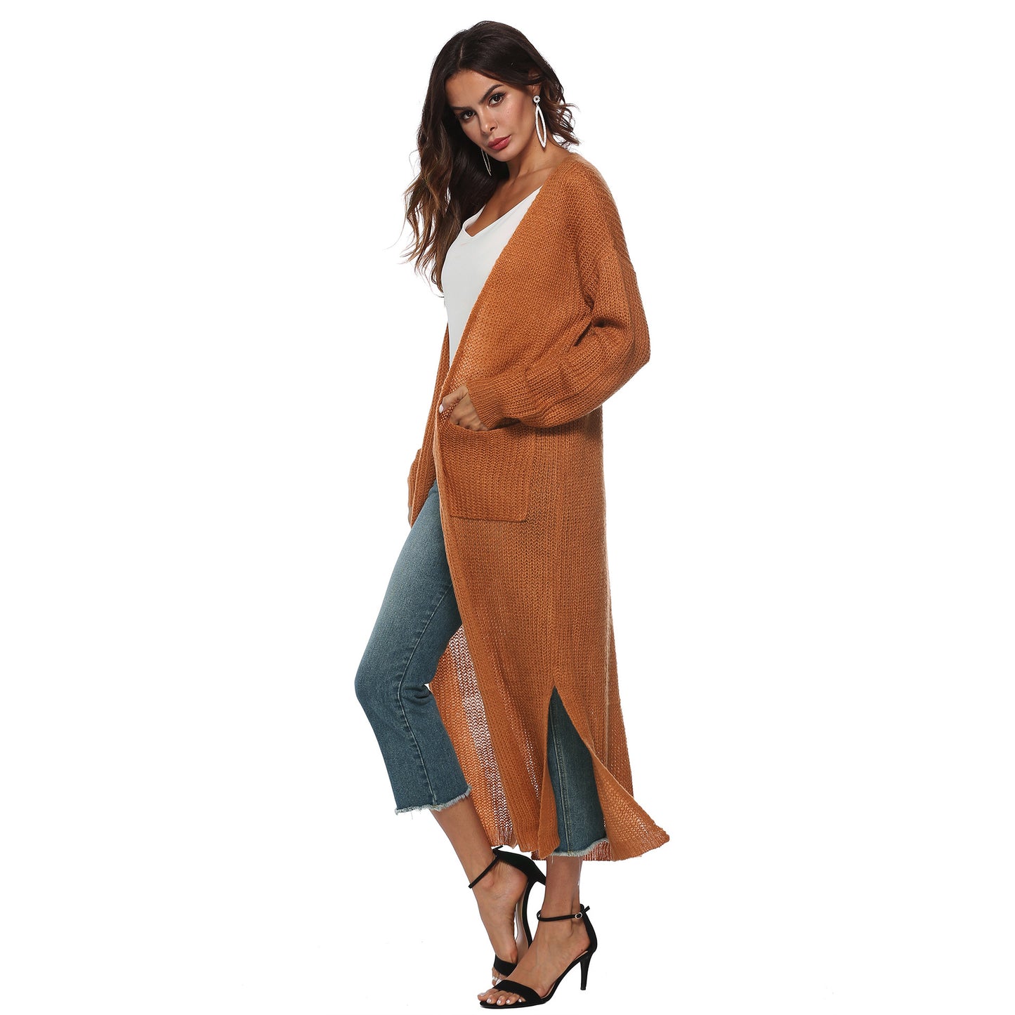 Casual Long Knitted Cardigan Thin Outerwear