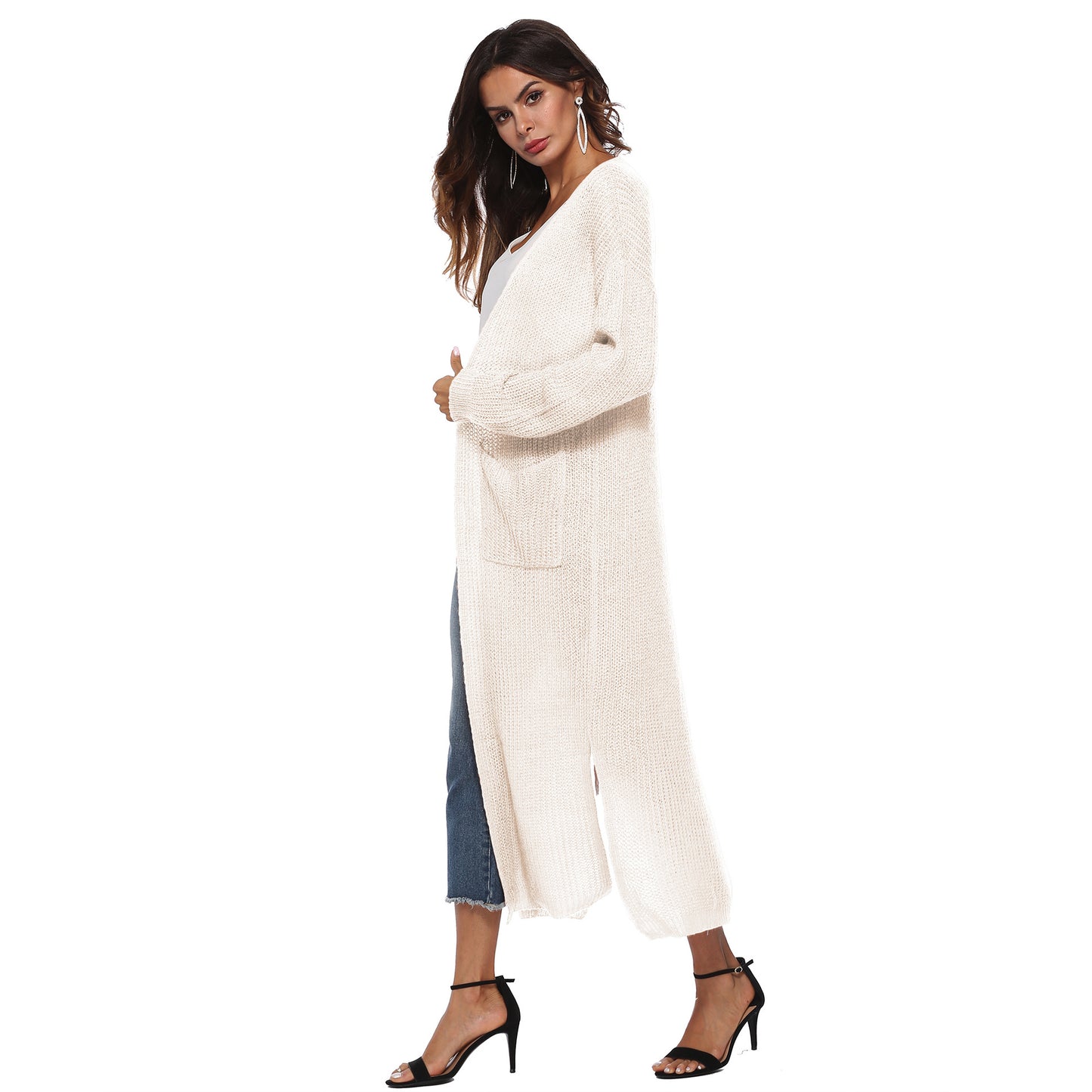 Casual Long Knitted Cardigan Thin Outerwear