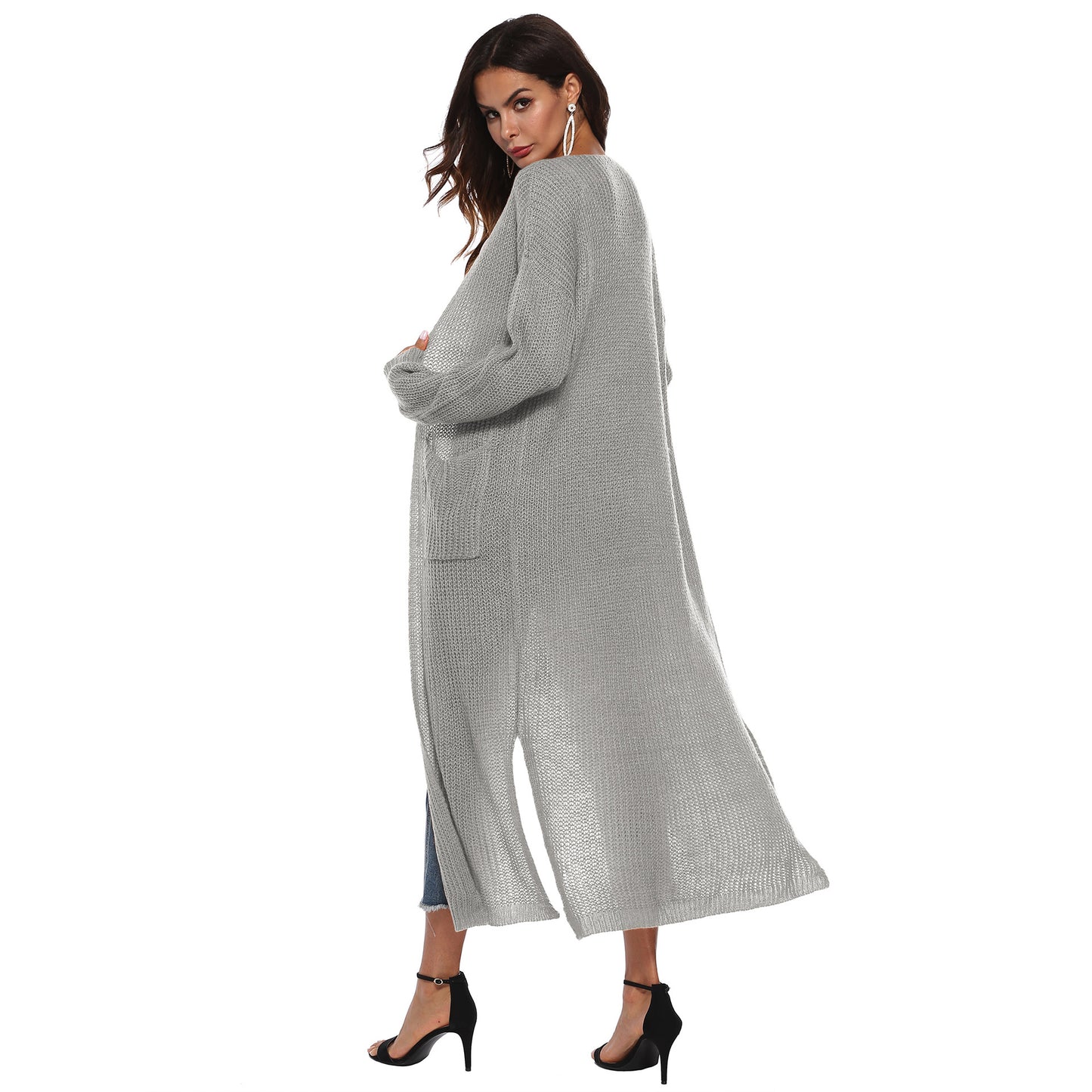 Casual Long Knitted Cardigan Thin Outerwear