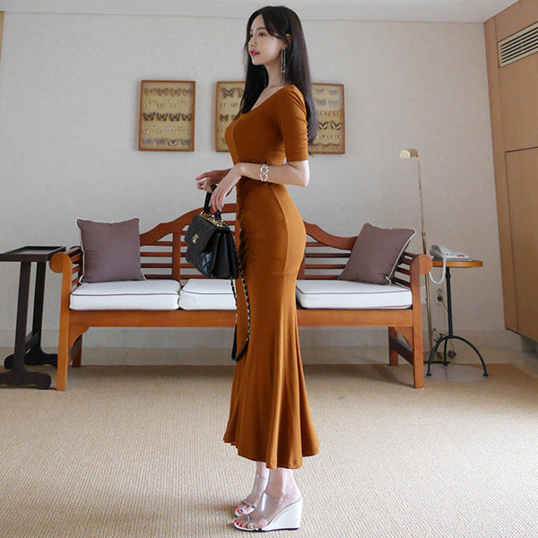 Sexy Square Neckline Long Dresses for Women