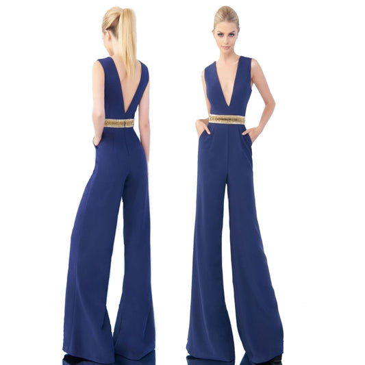 Sexy Sleeveless V Neck Jumpsuits for Women