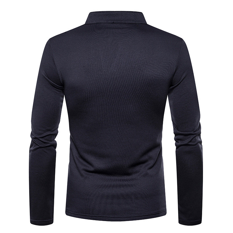 Men's Long Sleeves Thick Turtleneck T Shirts