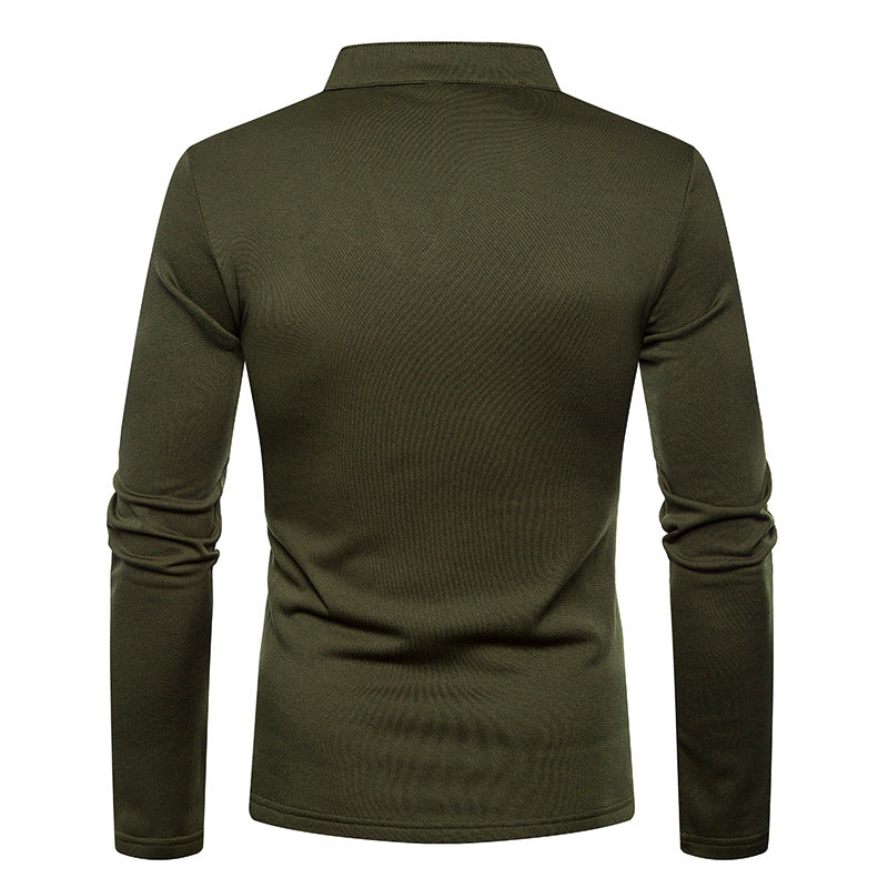 Men's Long Sleeves Thick Turtleneck T Shirts