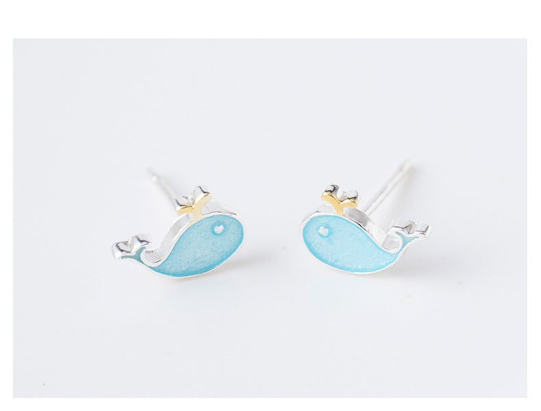 Cute Whale Design Earrings for Women