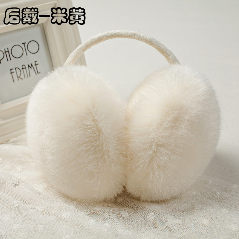 Warm Artifical Fox Fur Ear Gloves Earmuffs