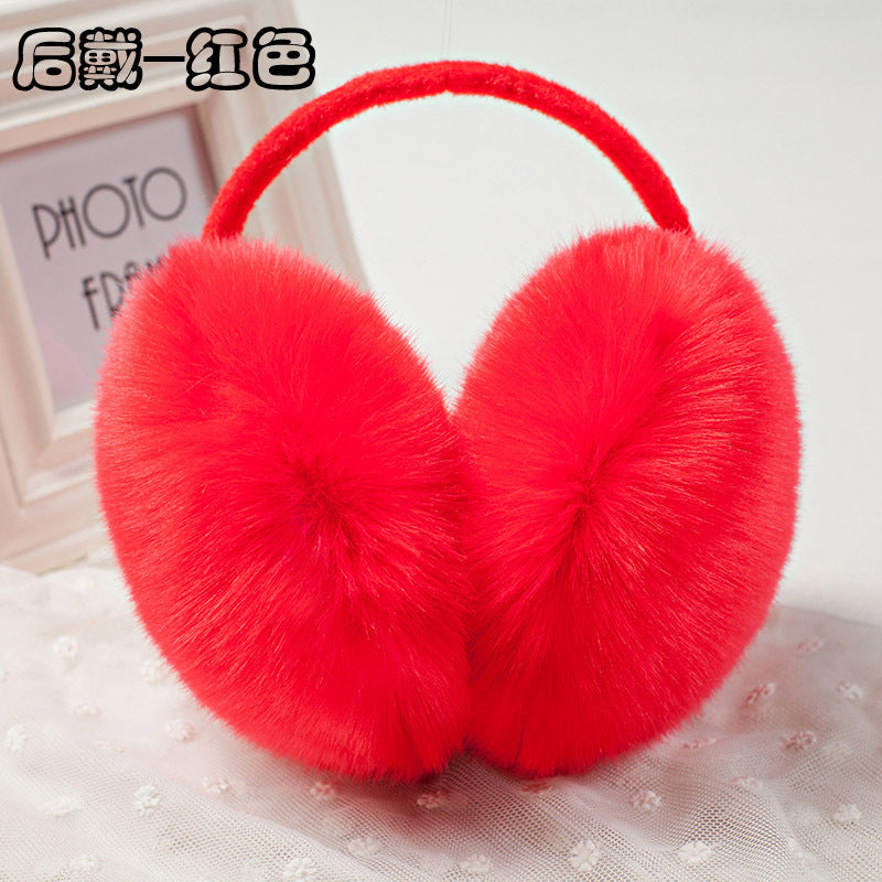 Warm Artifical Fox Fur Ear Gloves Earmuffs