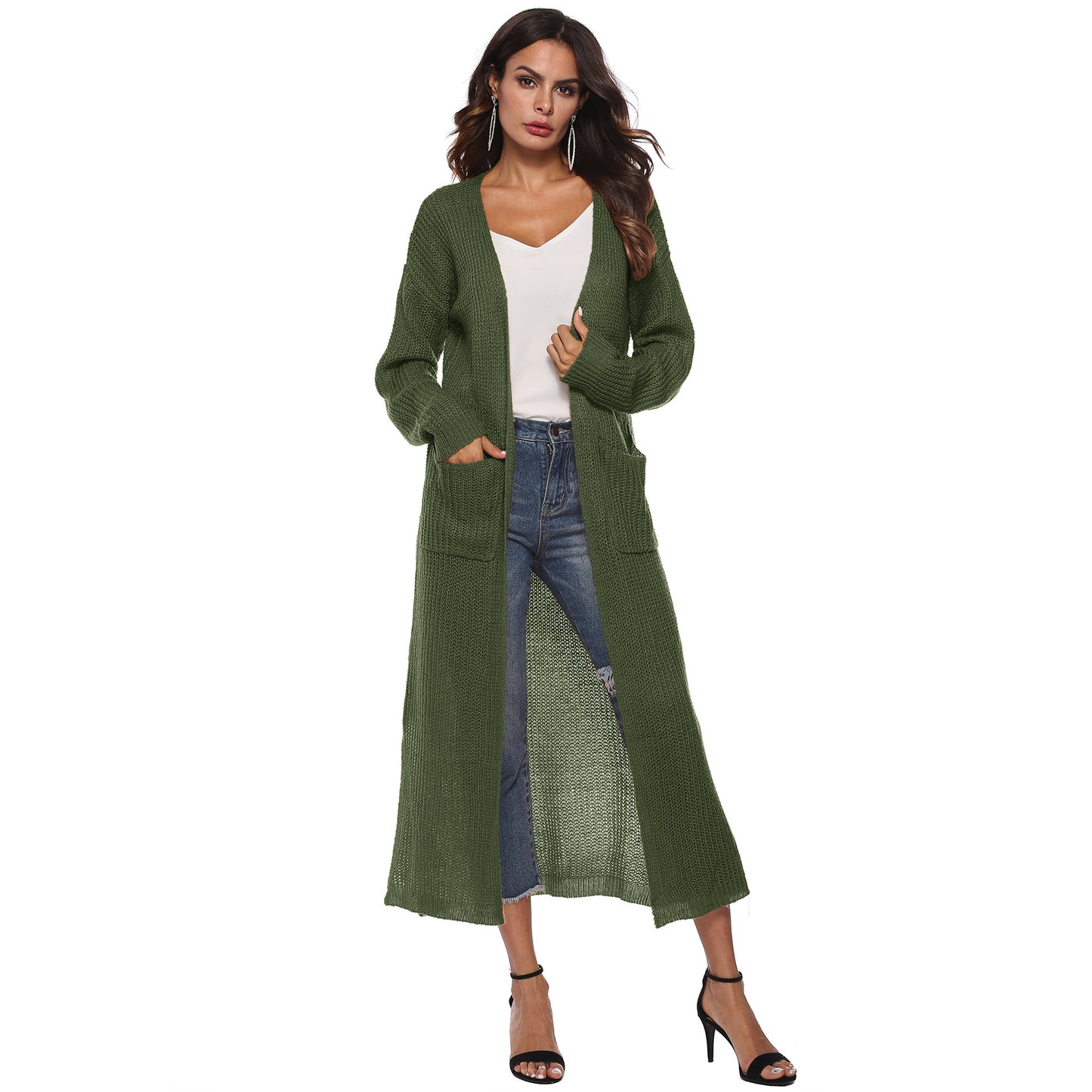 Casual Long Knitted Cardigan Thin Outerwear