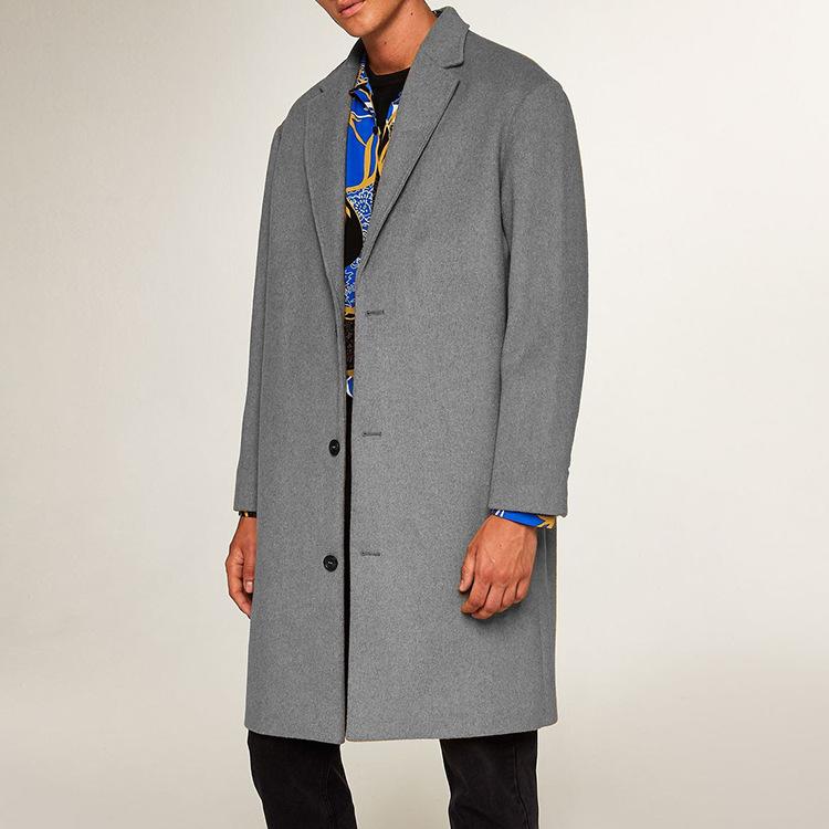 Men's Long Woolen Winter Overcoat M1002-STYLEGOING