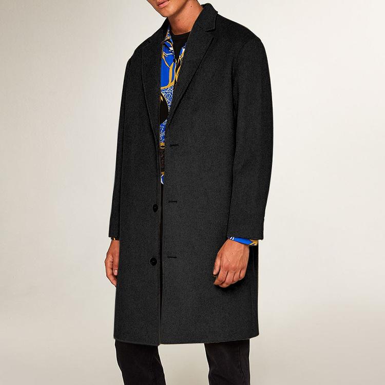 Men's Long Woolen Winter Overcoat M1002-STYLEGOING