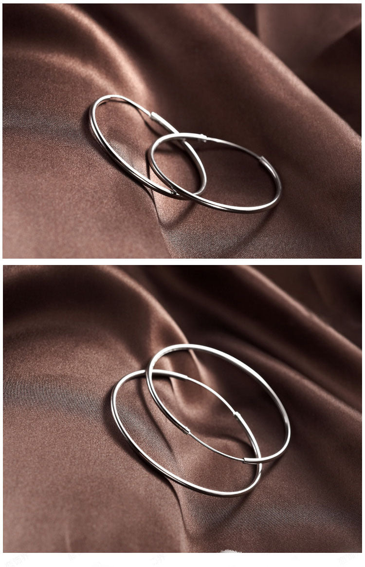 Sterling Silver Hoop Earrings for Women