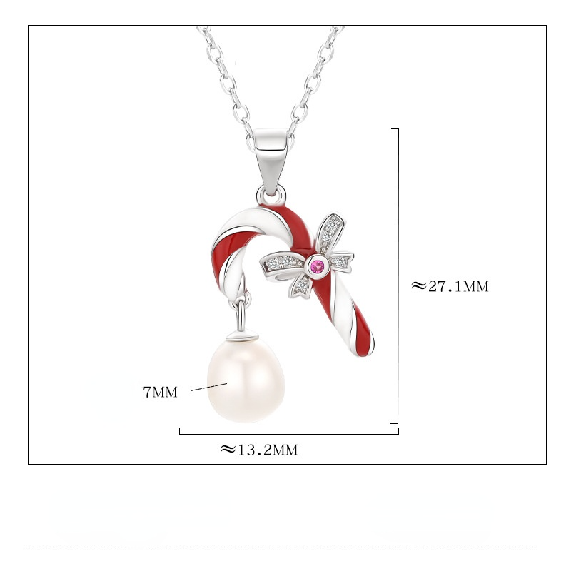 Merry Christmas Design Sterling Sliver Necklace for Women