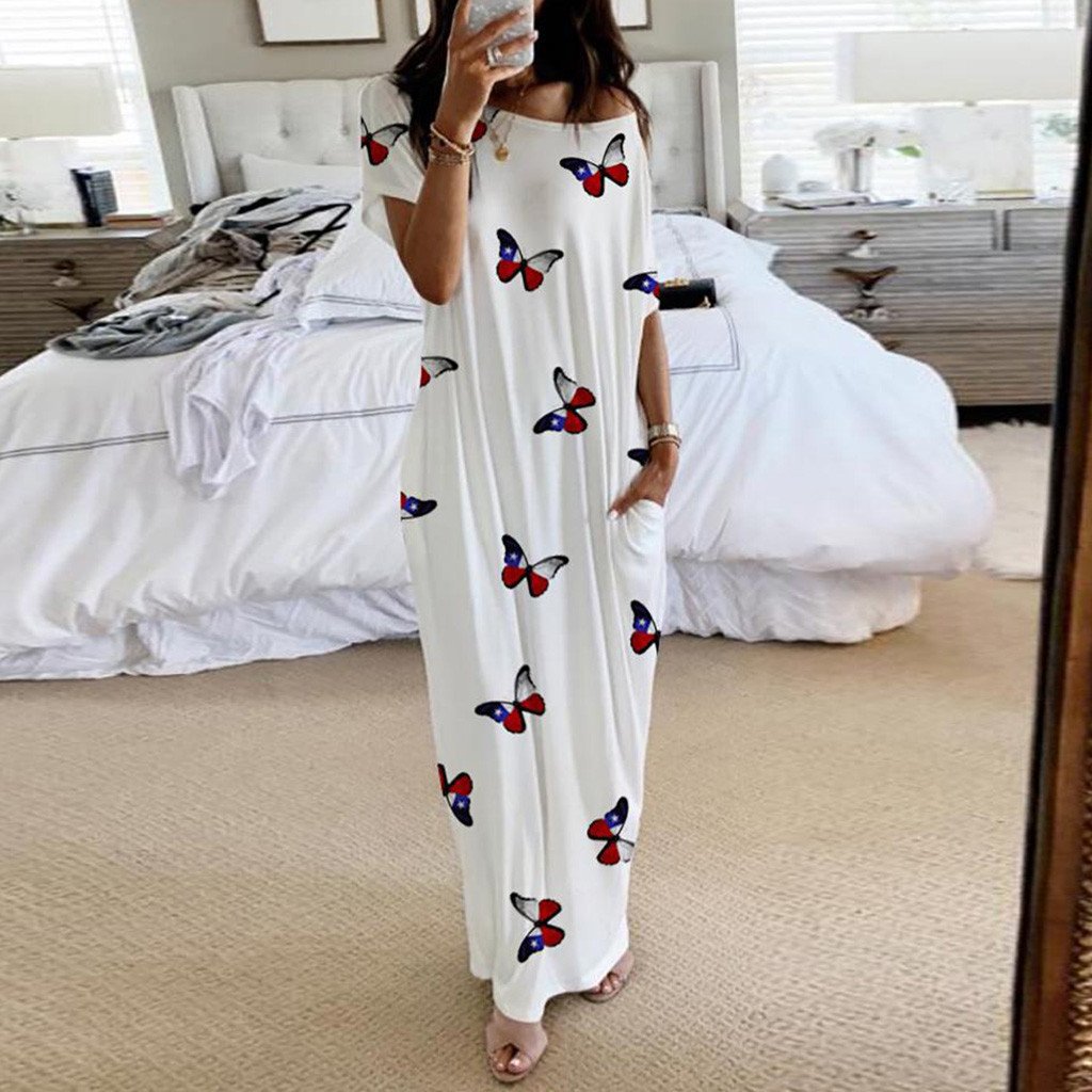 Casual Short Sleves Long Cozy Dresses-STYLEGOING