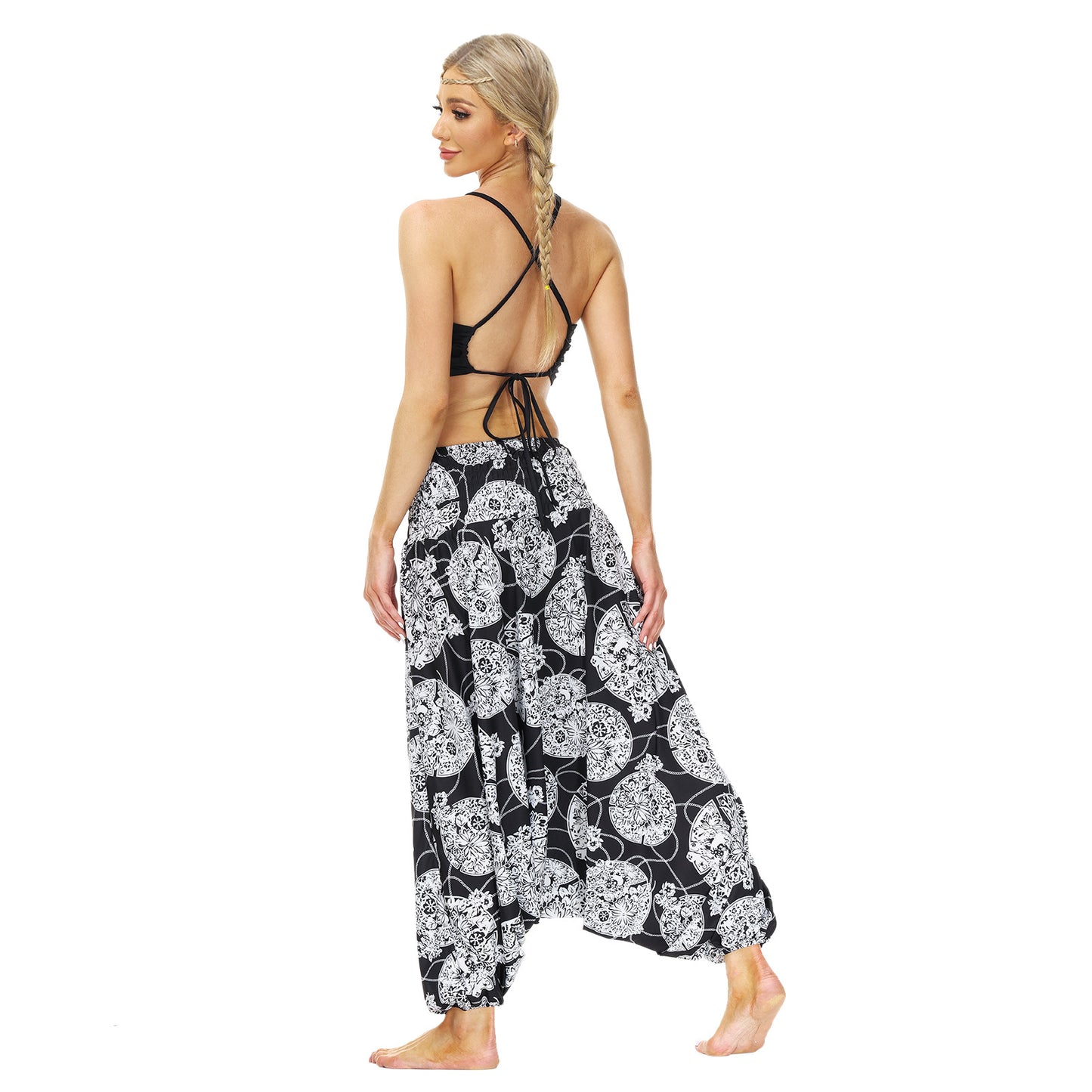 Bohemian Floral Print Casual Yoga Dancing Pants