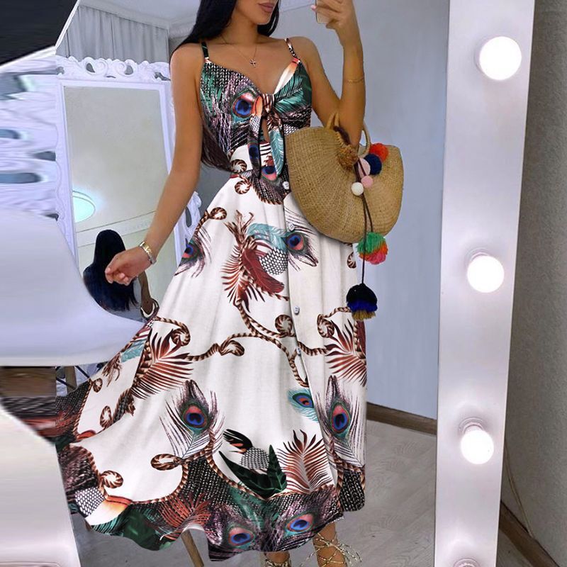 Sexy Sleevelss Summer Long Dresses