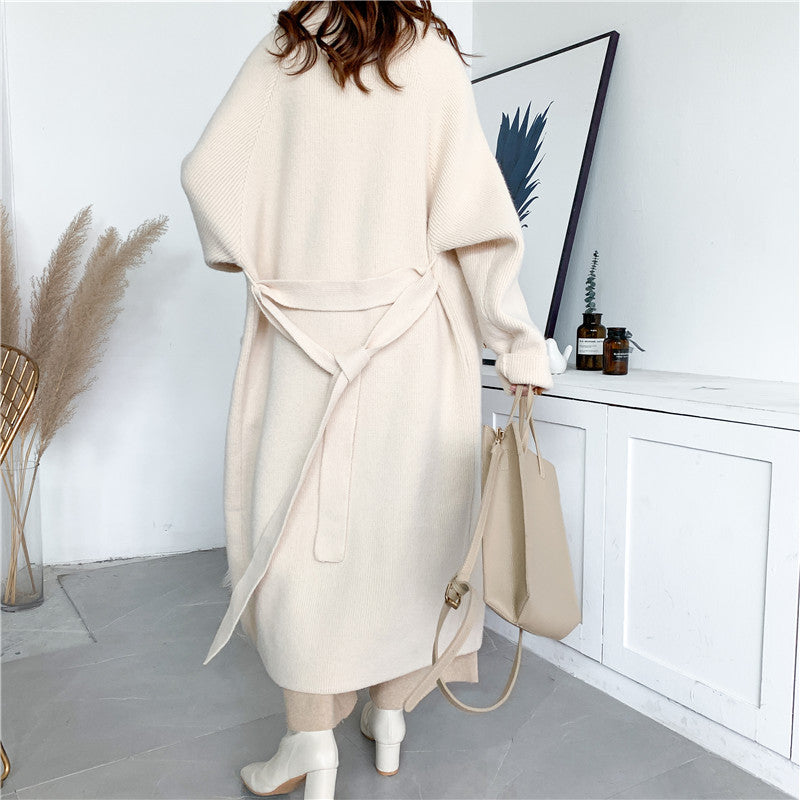 Women Romper Style Knitted Woolen Cardigan Overcoat